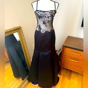 Jessica McClintock Sheer Mesh Gown